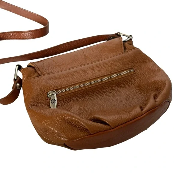 Valentina brown leather crossbody bag (B83) - Picture 3 of 11